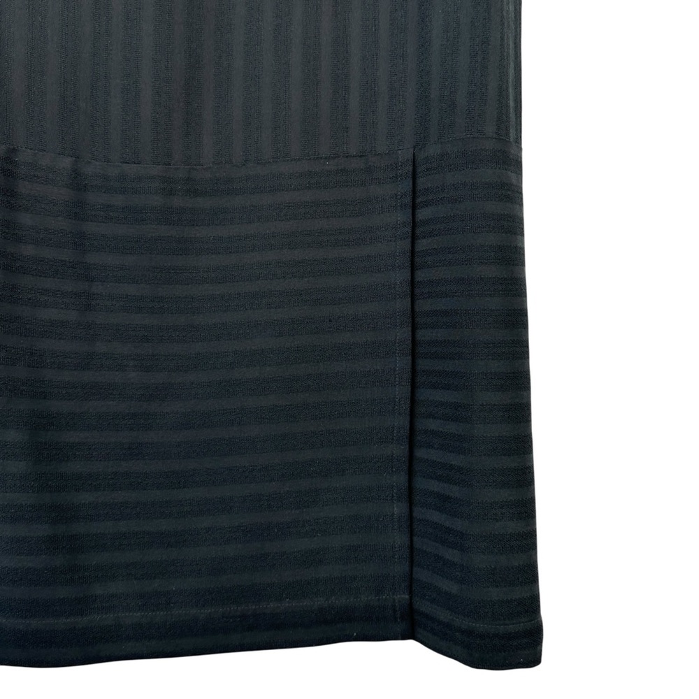 Eileen Fisher Black Striped Lightweight Sleeveless Minimal Silk Mini Dress sz S - Picture 3 of 5
